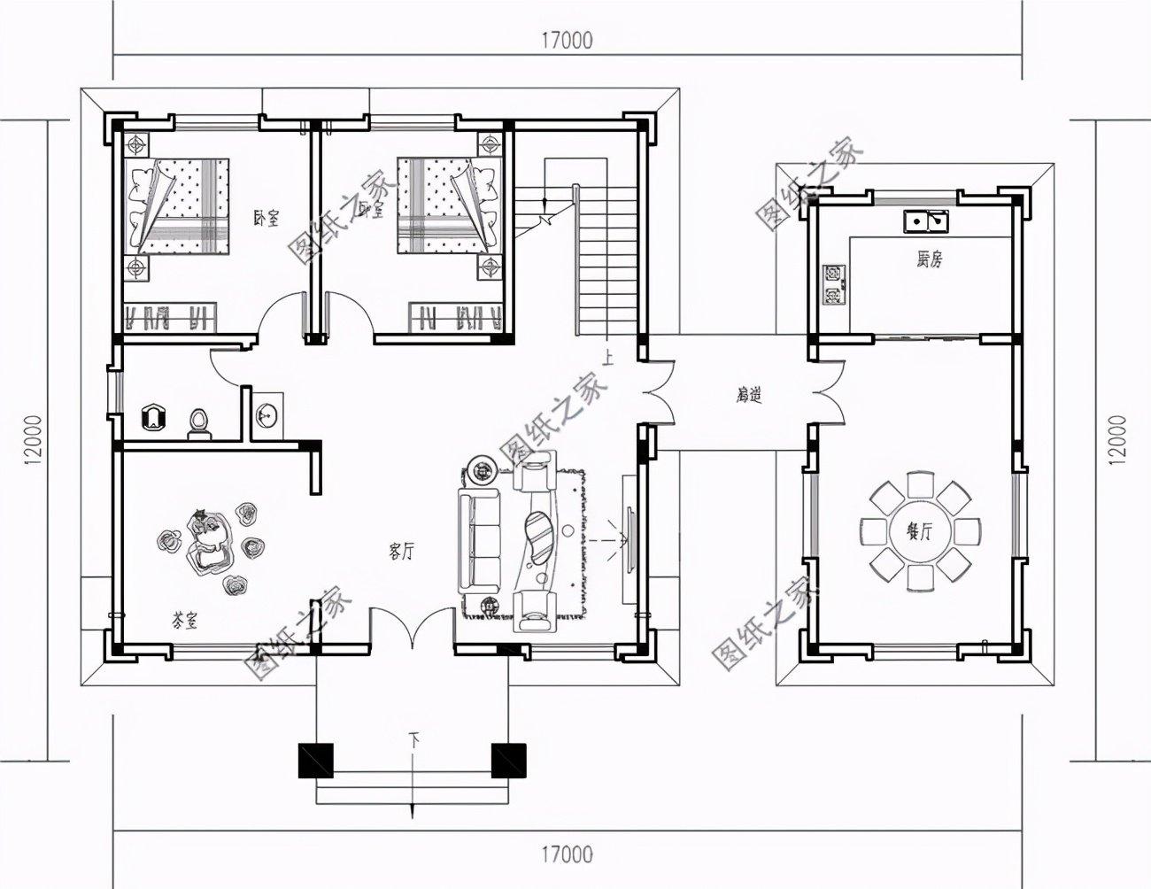 農村自建房設計圖18乘12米，每年春節回家也其樂融融
