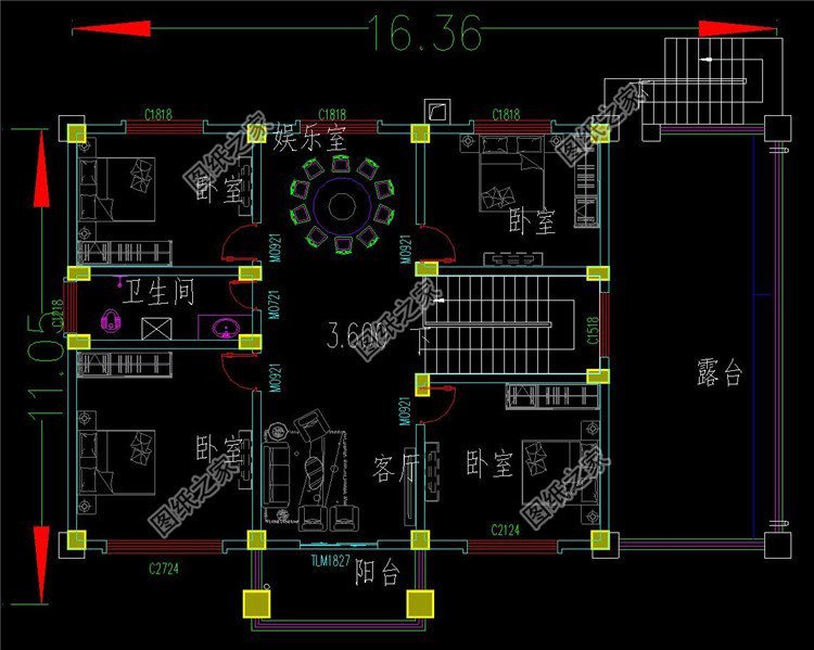 二層自建房16x12米設計圖紙，多種風格，給家里人看看