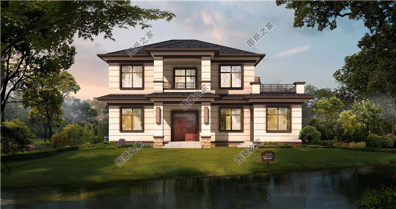 二層自建房16x12米設計圖紙，多種風格，給家里人看看