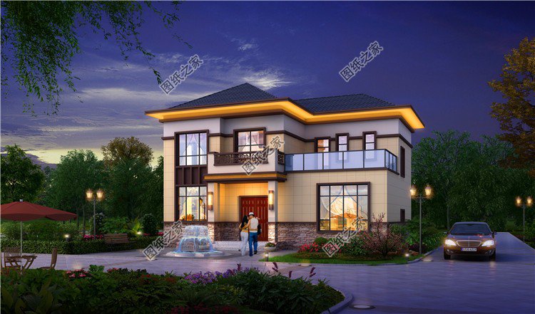 帶堂屋二層樓房設計圖，適合農村的功能布局，實力推薦好戶型