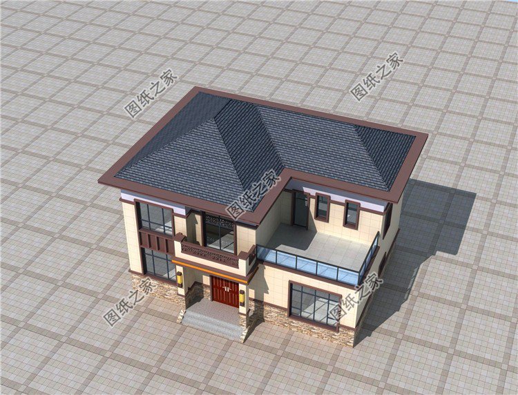 帶堂屋二層樓房設計圖，適合農村的功能布局，實力推薦好戶型