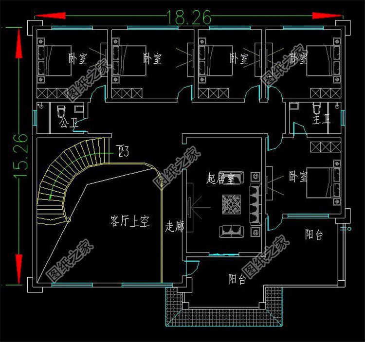 帶堂屋二層樓房設計圖，適合農村的功能布局，實力推薦好戶型