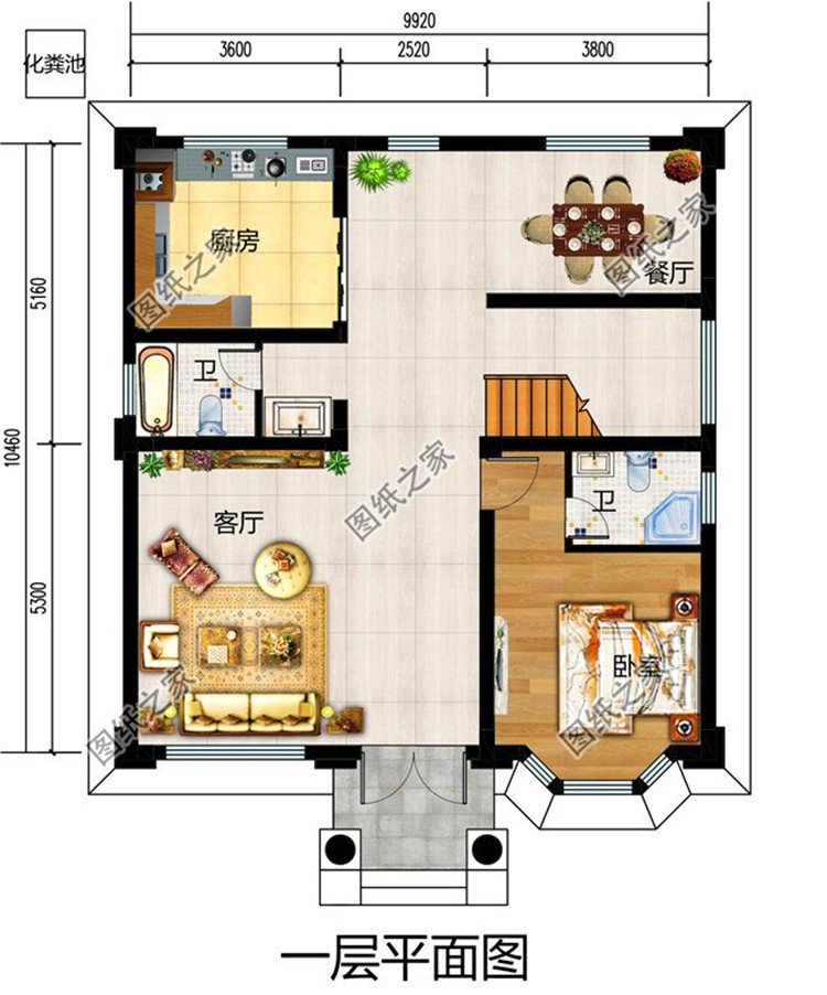 農村三層帶露臺別墅設計圖，這樣的房子來一棟走到哪都有底氣