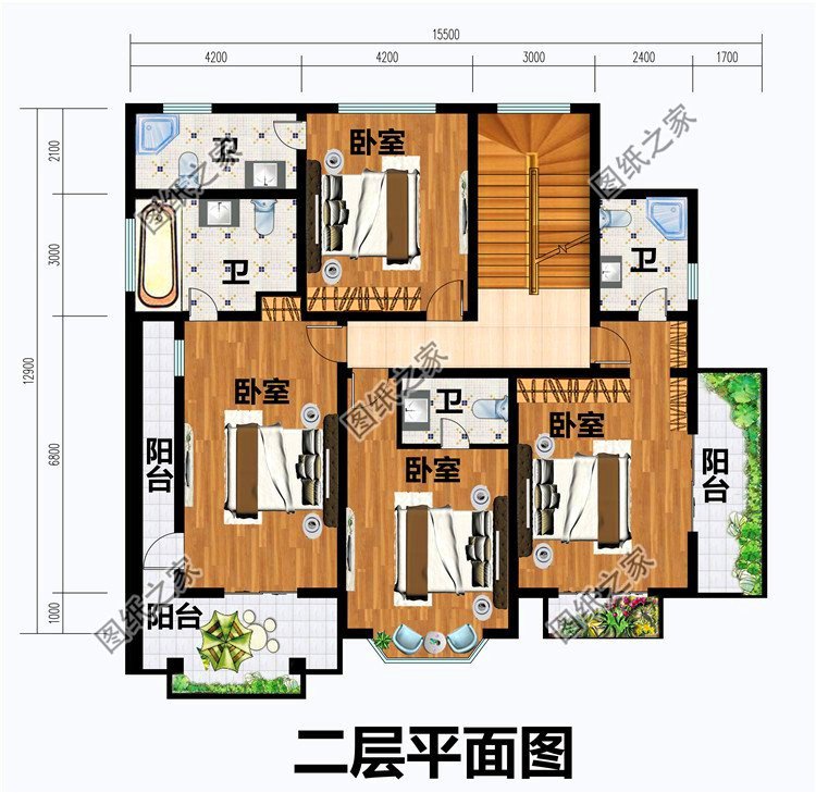 農村兩層別墅外觀圖，不知道多少人搶著建，農村建房經典戶型