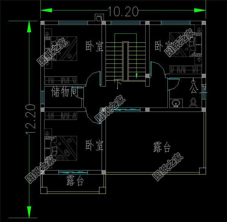 農村三層別墅戶型圖，其中第三款最受老百姓喜愛，村里人都搶著建