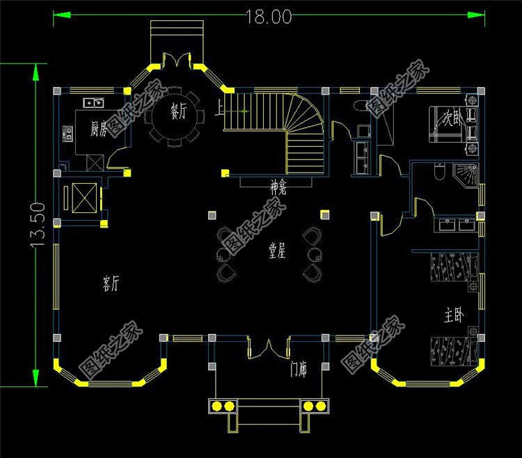 什么樣的房子霸氣又美觀？這三款五開間超大戶型三層別墅設計圖隨便選
