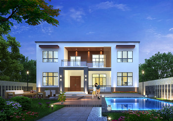 超實用超現代兩層自建小樓圖，純粹極簡風格