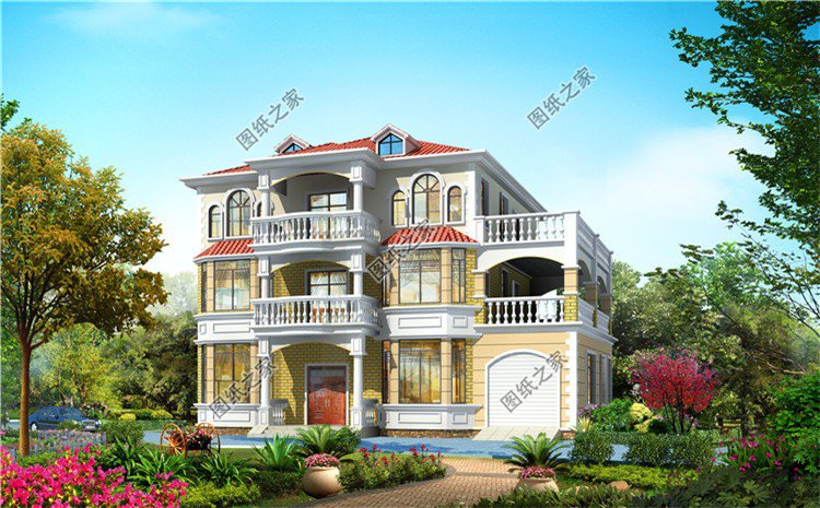 四開間三層別墅設計圖，農村建一棟超有面子，你還在等什么呢？