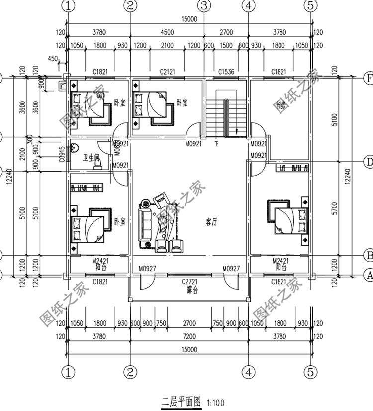 獨棟二層別墅設計圖，布局沒得挑，建好了鄰居都前來參觀