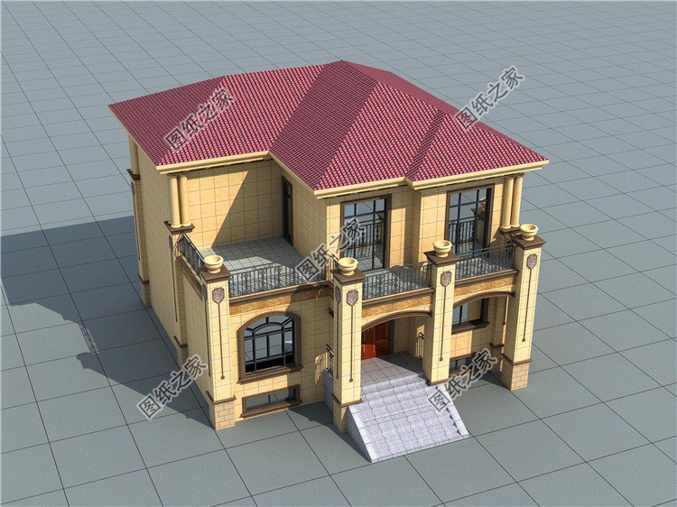 農村三開間別墅設計圖，造型簡單而且布局實用，不容錯過