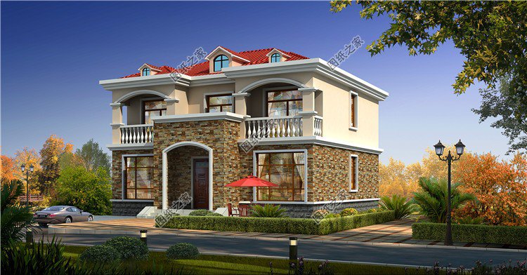 農村三開間別墅設計圖，造型簡單而且布局實用，不容錯過