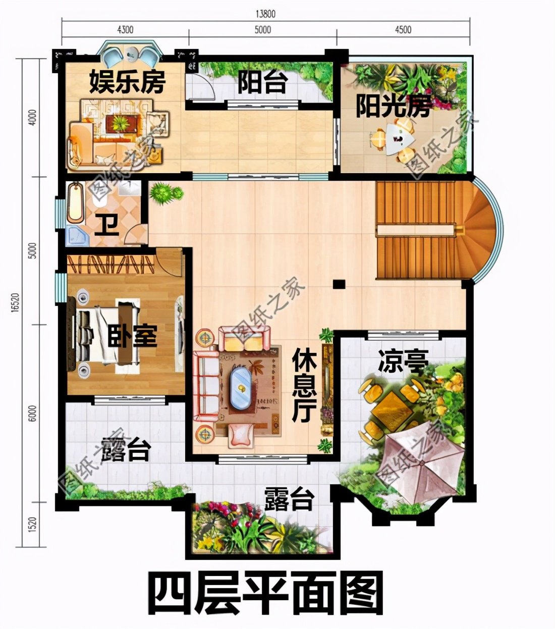 豪華四層別墅設計圖，這樣的房子才叫真氣派，看一眼就愛上