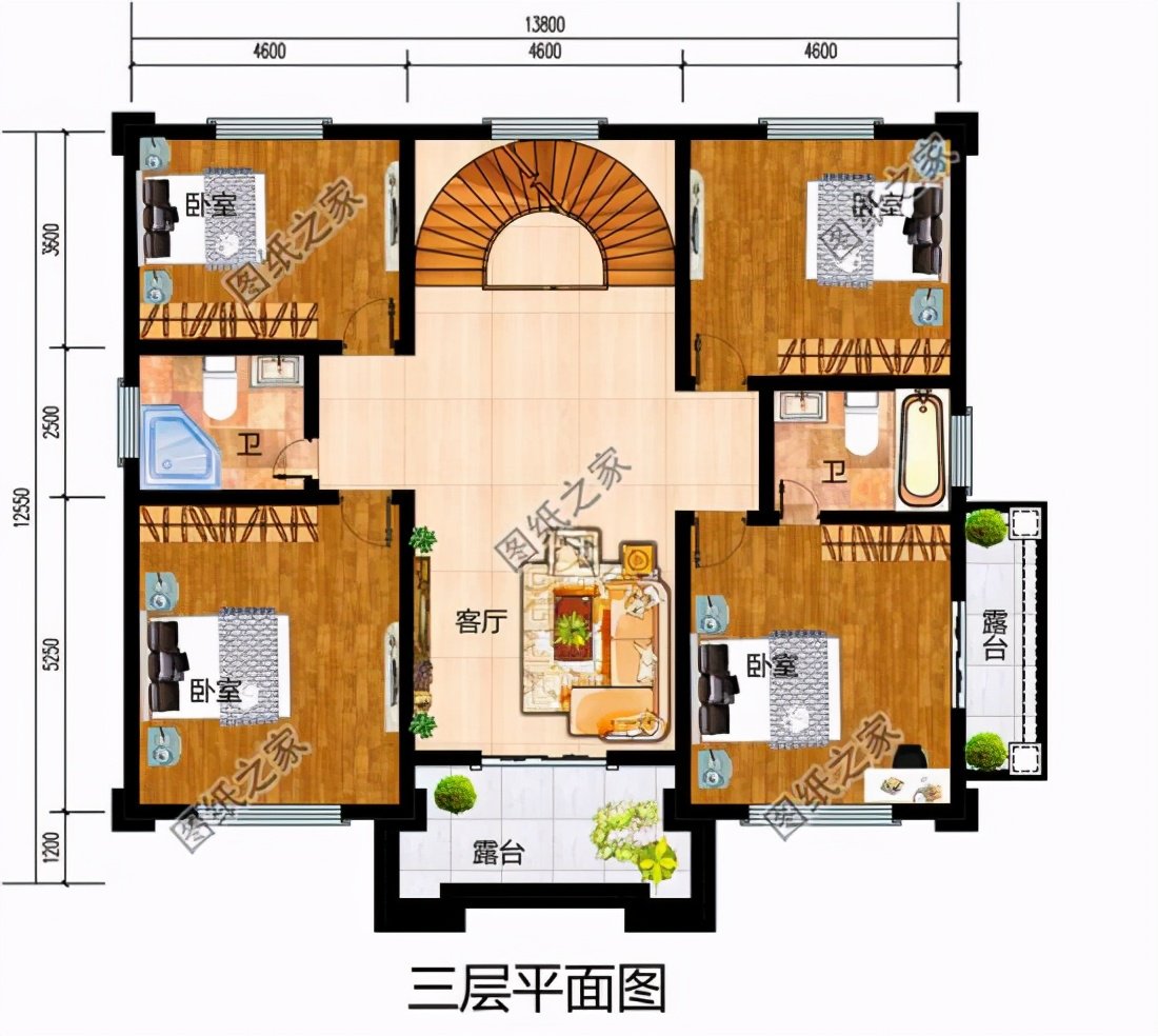 豪華四層別墅設計圖，這樣的房子才叫真氣派，看一眼就愛上