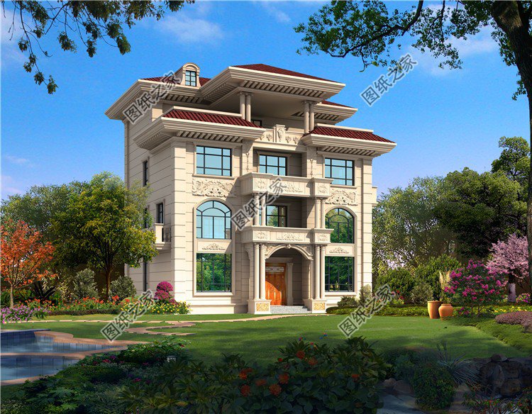 豪華四層別墅設計圖，這樣的房子才叫真氣派，看一眼就愛上