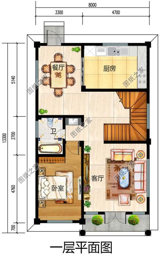 農村三層自建房設計圖 現在蓋過年住上新房子，含平面圖