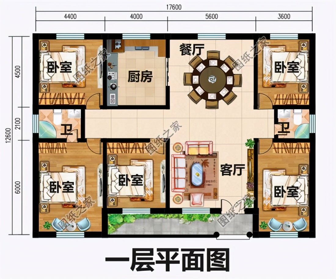 農村一層自建房設計圖，這三套別墅含全套設計圖，主體十來萬拿下