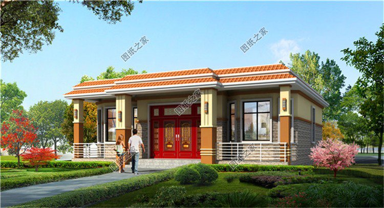 農村一層自建房設計圖，這三套別墅含全套設計圖，主體十來萬拿下