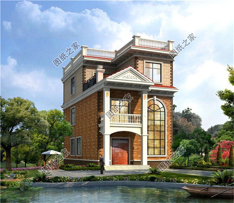 農村平屋頂三層自建房設計圖，盡享農村幸福生活，非常適合農村建造