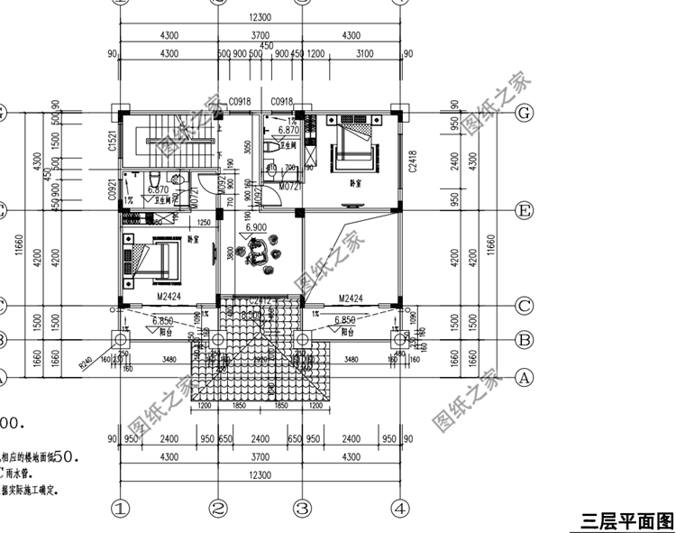占地120平米四層別墅設計圖，戶型不大但功能齊全，收藏不吃虧