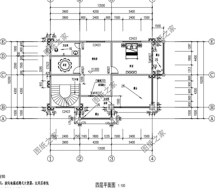 占地120平米四層別墅設計圖，戶型不大但功能齊全，收藏不吃虧