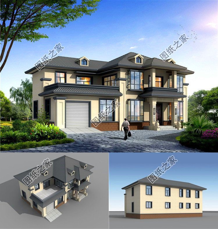 農村二層別墅設計效果圖，實用的小戶型，村里來一棟無壓力