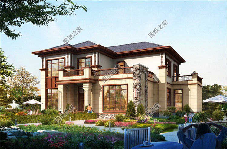 帶小配房二層樓房設計圖，農村最流行的戶型，相當接地氣