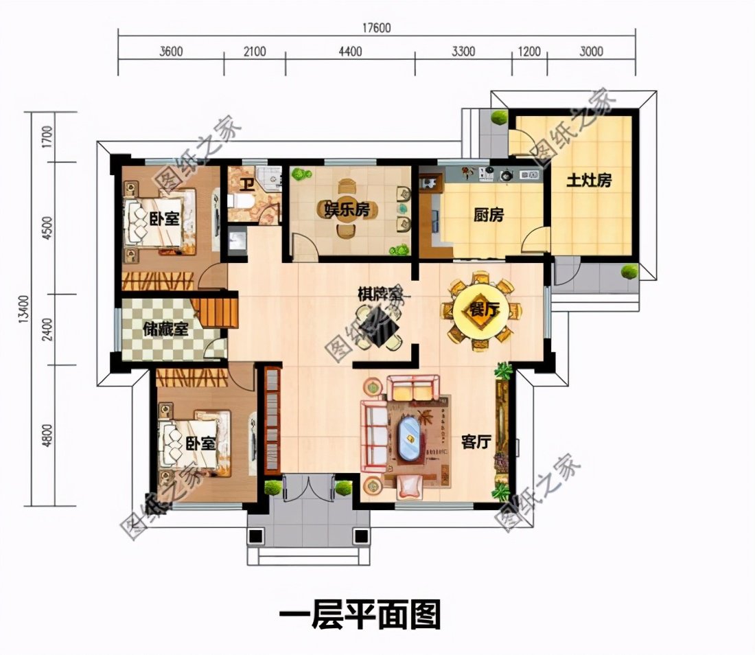 帶小配房二層樓房設計圖，農村最流行的戶型，相當接地氣