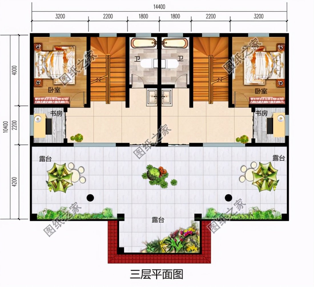 最新農(nóng)村雙拼戶型設(shè)計(jì)圖，一塊宅基地，和兄弟住一起它不香嗎