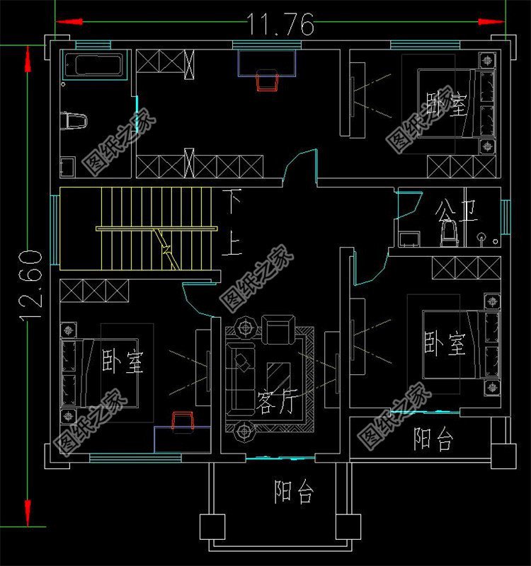 農(nóng)村蓋房三層樓房效果圖，今年建房就它了，收藏圖紙不吃虧