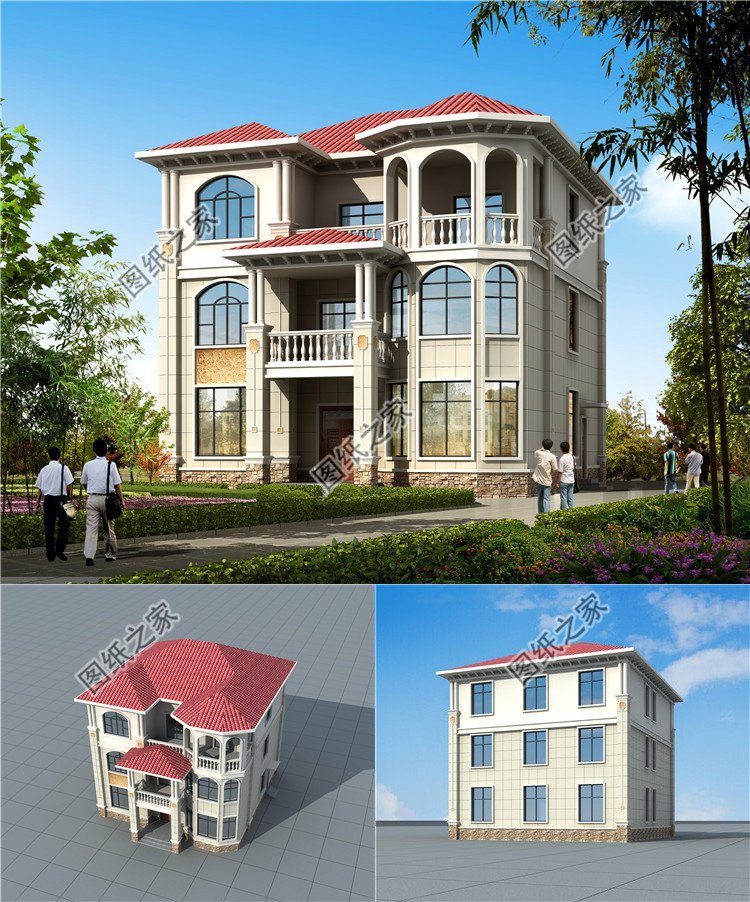 進深13米自建房三層設計圖，低調又奢華就屬這三套，處處精致