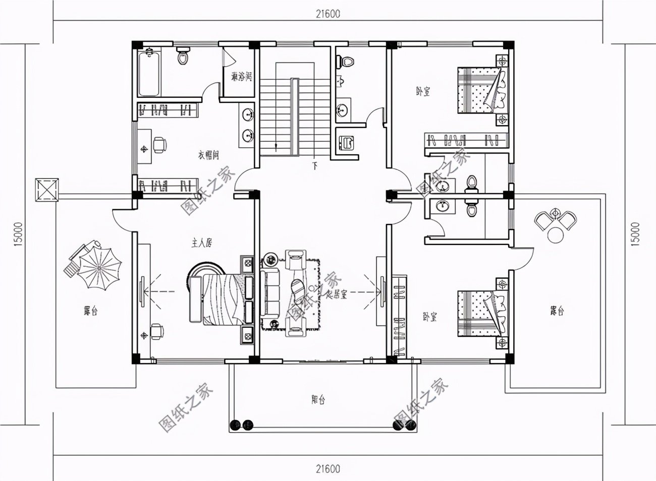 二層帶車庫別墅總設計圖，希望有一款是你喜歡的