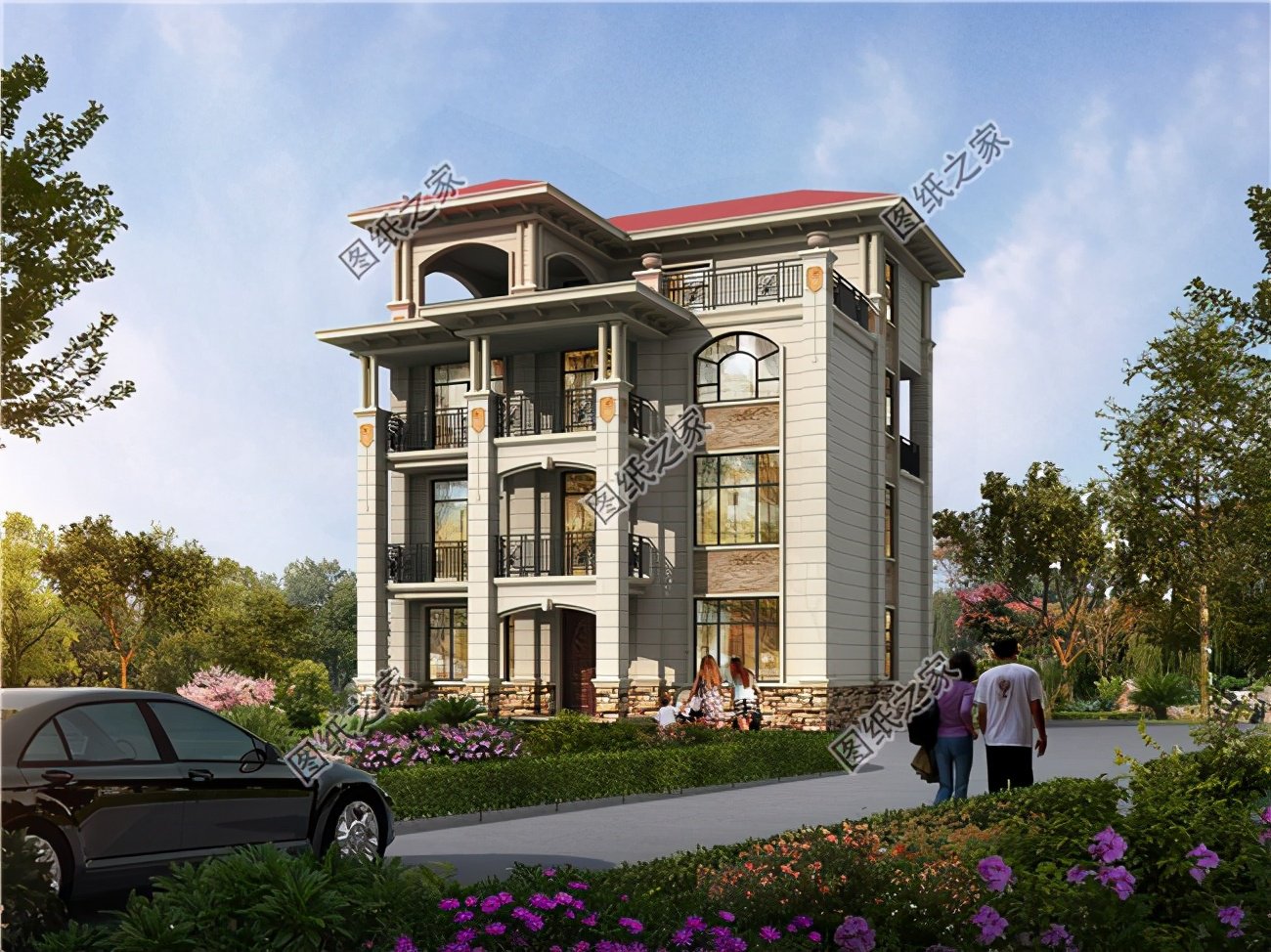 農村四層怎么設計好看？不只是精致大氣，更多的是愜意和浪漫