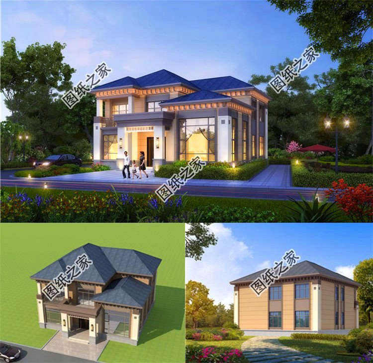 農村二層別墅設計圖，無論哪個角度都能吸引你的眼球，總有一套適合你