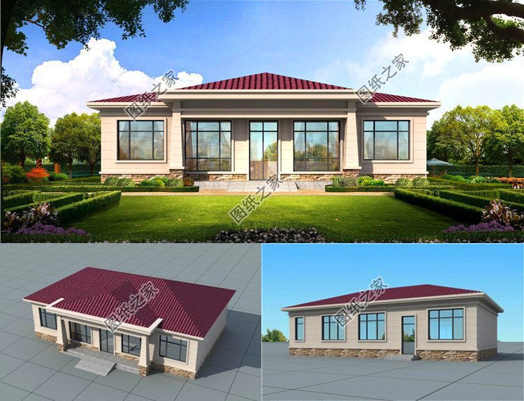 農村一層自建房設計圖，簡單舒適又省錢，建房我推薦一層戶型