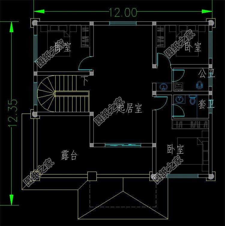 獨棟三層別墅設計圖，超大落地窗美觀大氣，圖紙快快收藏好