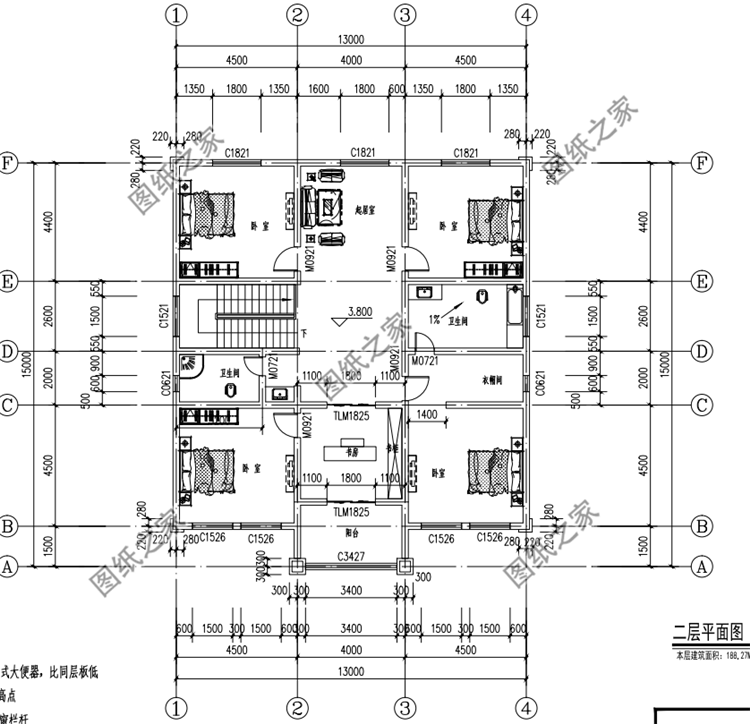 開間13米二層樓房設(shè)計(jì)圖，快來看看是不是你喜歡的戶型，完成兒時(shí)的夢(mèng)