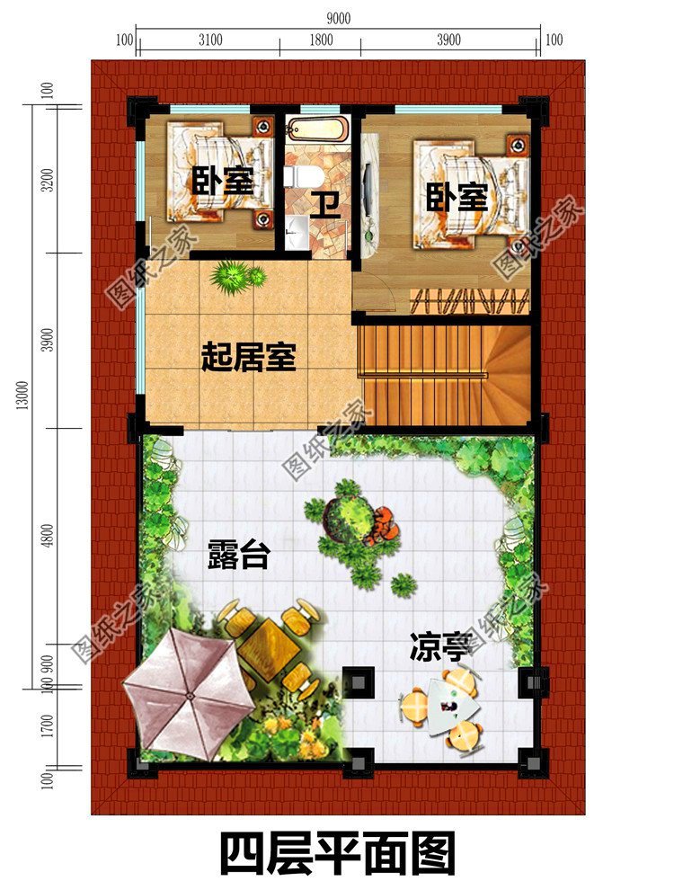 小面寬四層別墅設(shè)計(jì)圖，小戶型蓋起來毫不遜色，有顏值有檔次