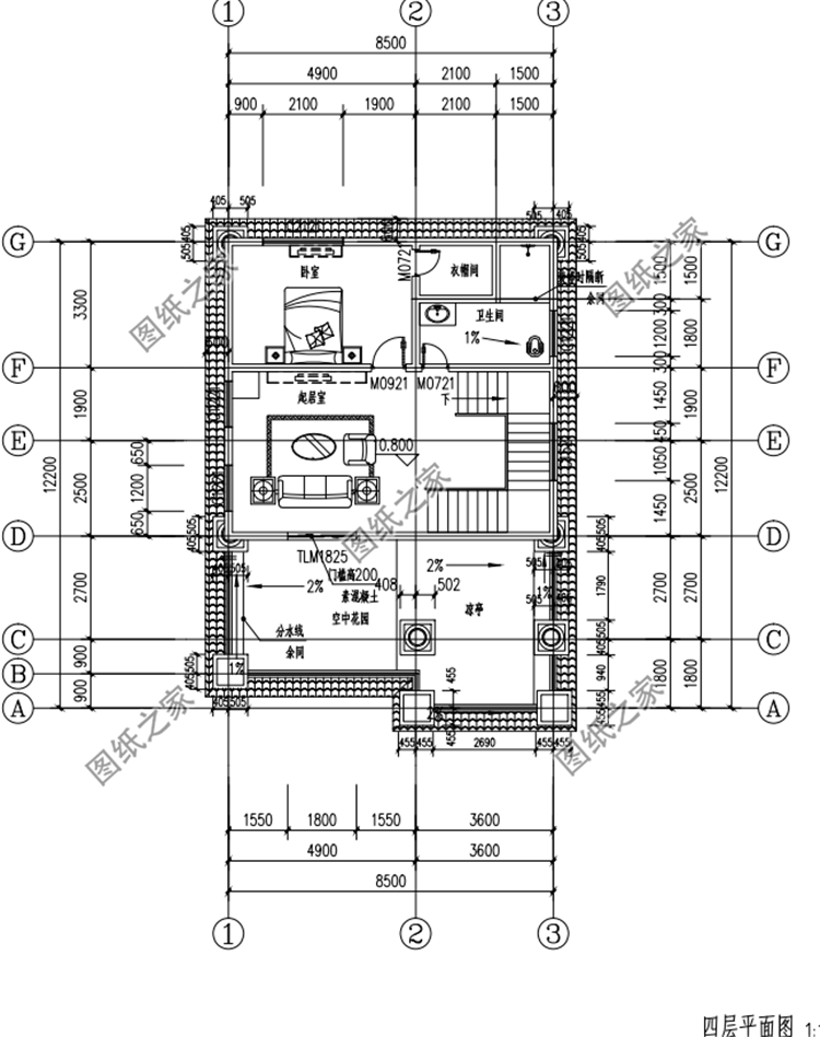 小面寬四層別墅設(shè)計(jì)圖，小戶型蓋起來毫不遜色，有顏值有檔次