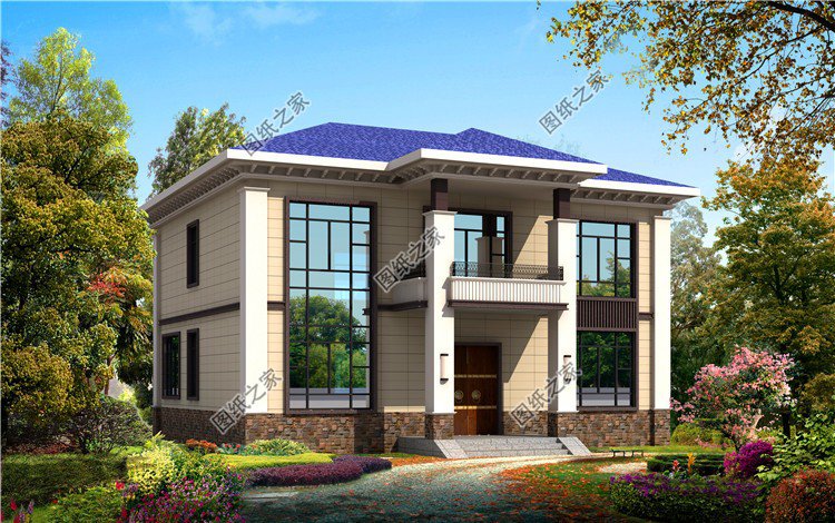 中式風格二層自建房設計圖，不輸給城里的高樓，別提多好看了