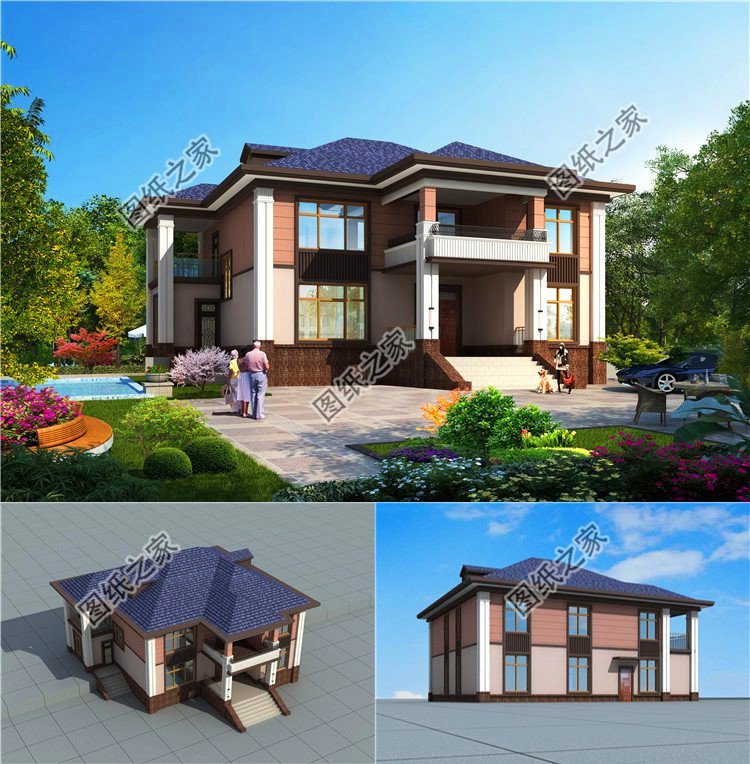 中式風格二層自建房設計圖，不輸給城里的高樓，別提多好看了