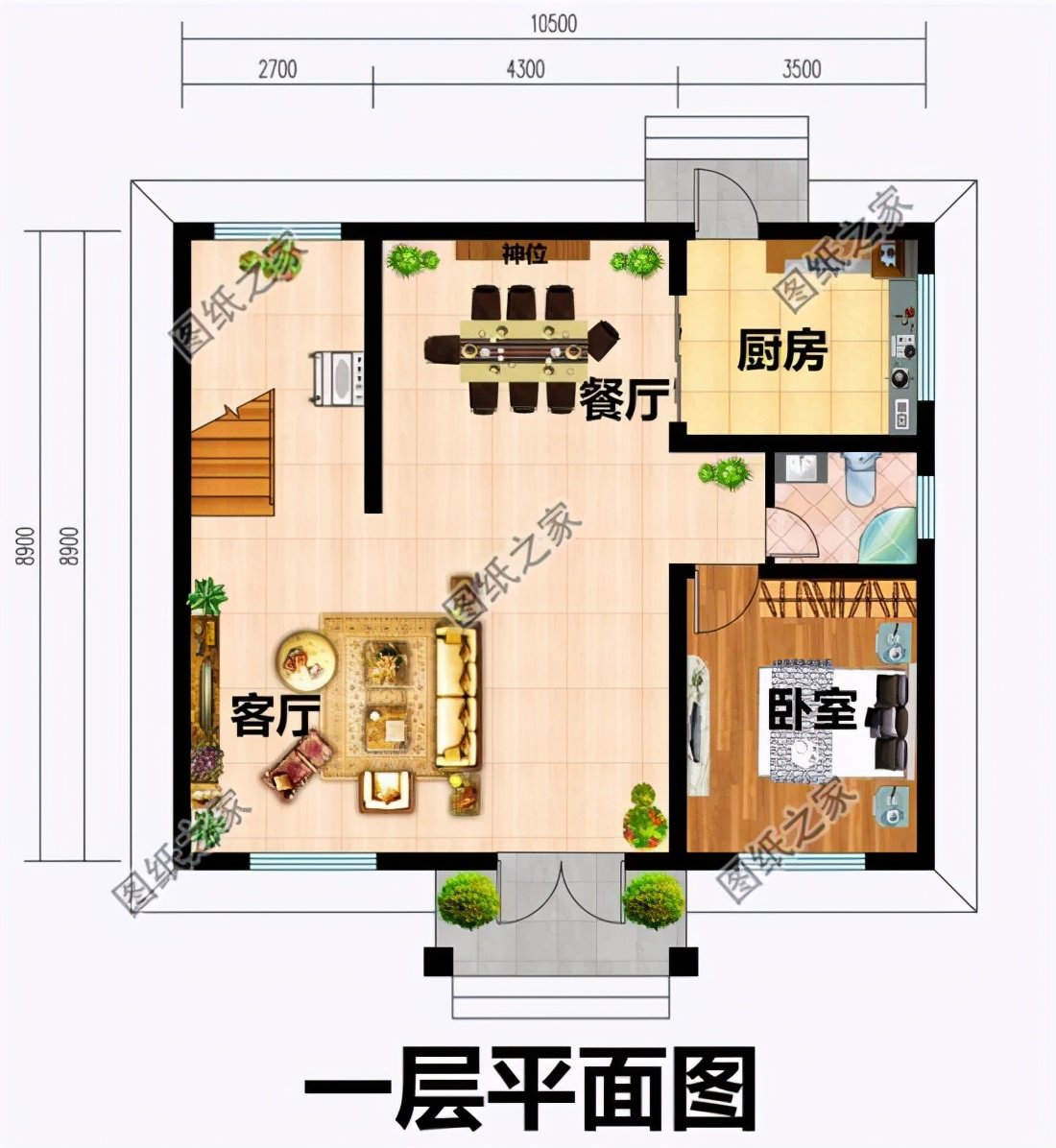 百平內二層樓房設計圖，小戶型簡單好看，農村建房理想戶型