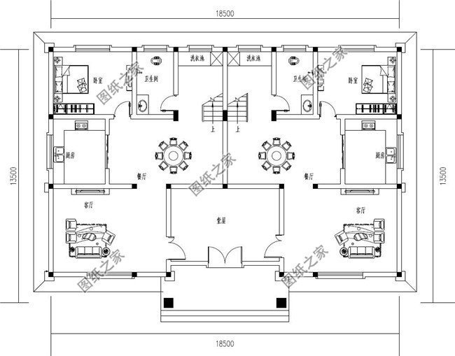 個戶110平米左右的雙拼別墅圖，你還和兄弟等什么呢？