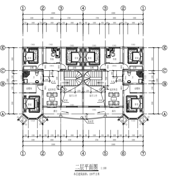 個戶110平米左右的雙拼別墅圖，你還和兄弟等什么呢？