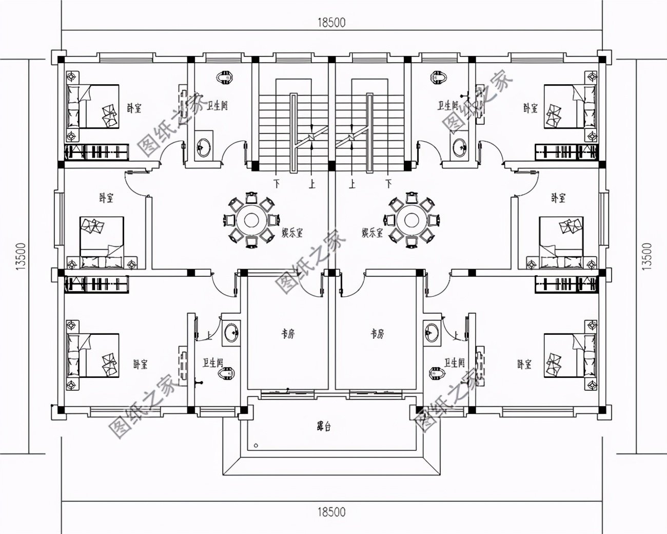 個戶110平米左右的雙拼別墅圖，你還和兄弟等什么呢？