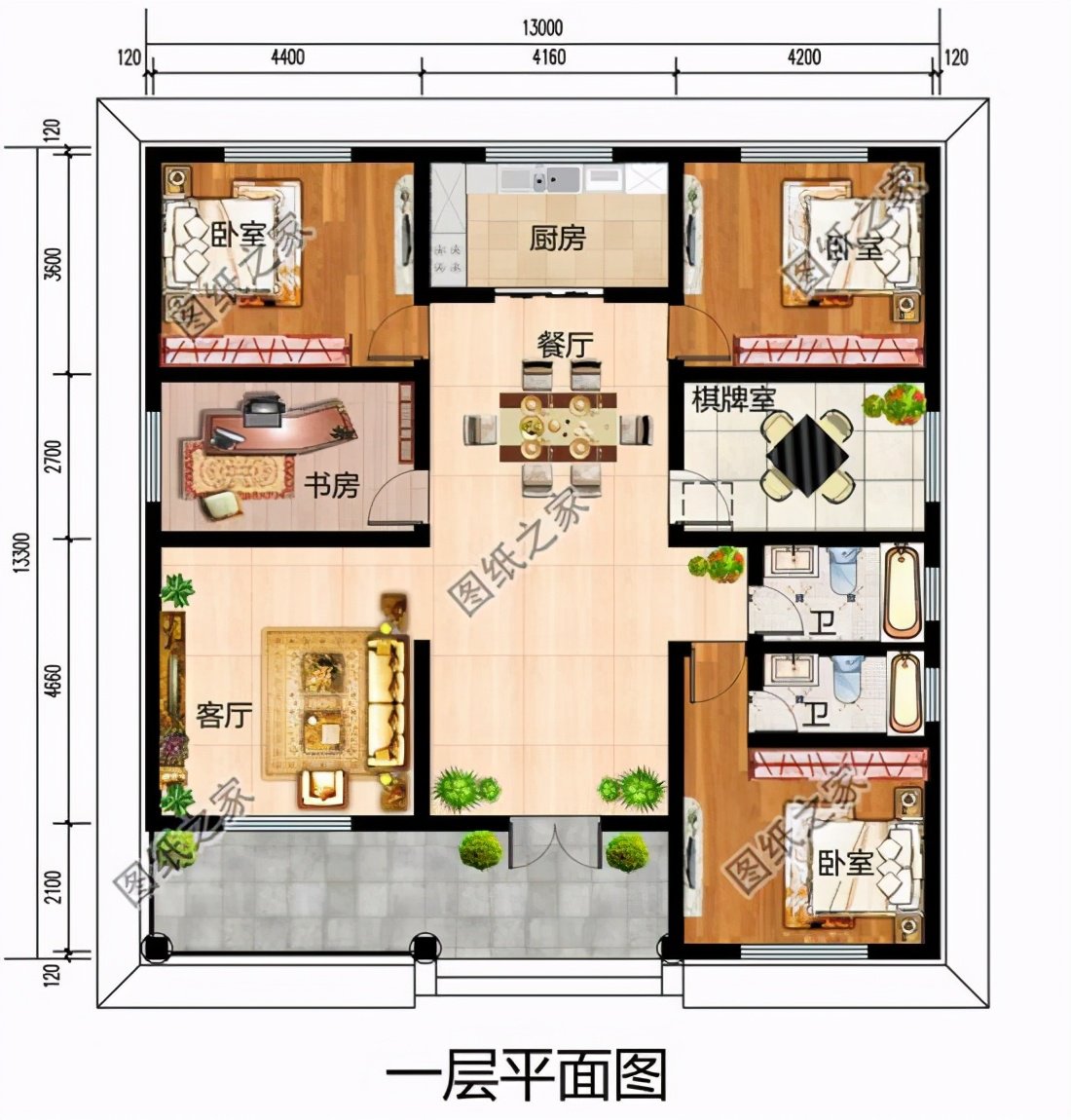 簡(jiǎn)單的農(nóng)村平房設(shè)計(jì)圖，可比肩城市樓房，簡(jiǎn)單、舒適又省錢