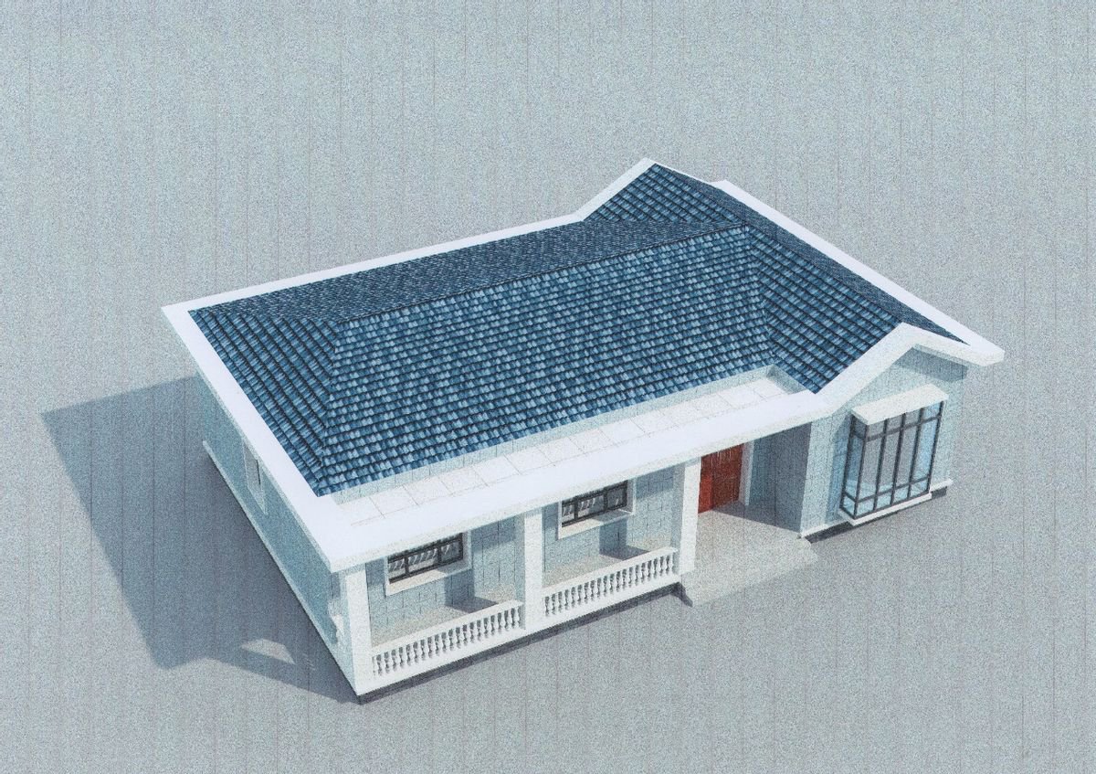 開間15米左右的一層自建房，空間足夠大，值得農村一建