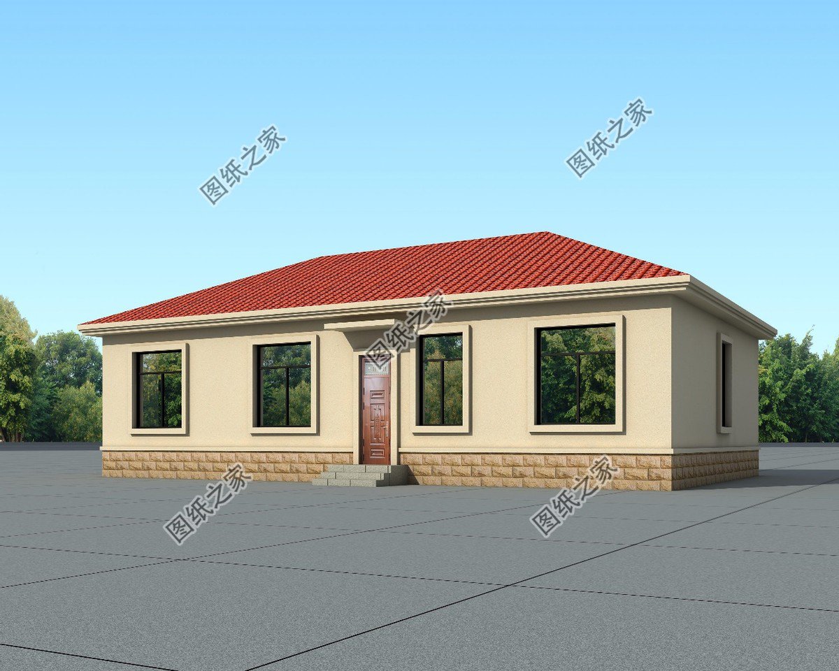 開間15米左右的一層自建房，空間足夠大，值得農村一建