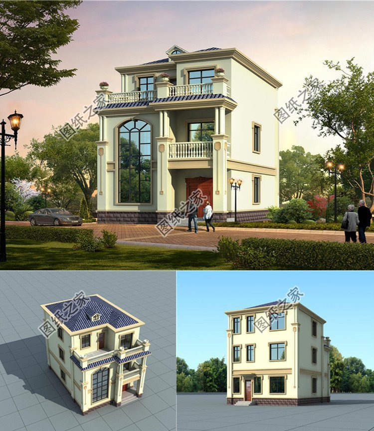 開間設(shè)計(jì)8米寬的自建房，雖然不大，建成也好看