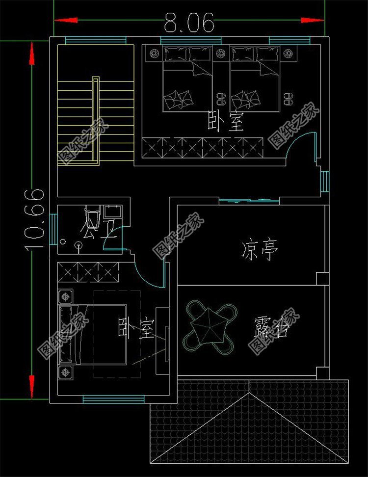 開間設(shè)計(jì)8米寬的自建房，雖然不大，建成也好看
