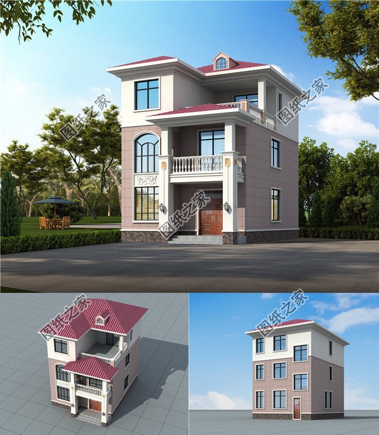 開間設(shè)計(jì)8米寬的自建房，雖然不大，建成也好看